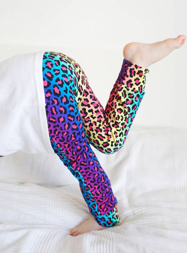 Buy FRED & NOAH Neon Leopard Leggings - 5-6 Years | Trousers | Tu